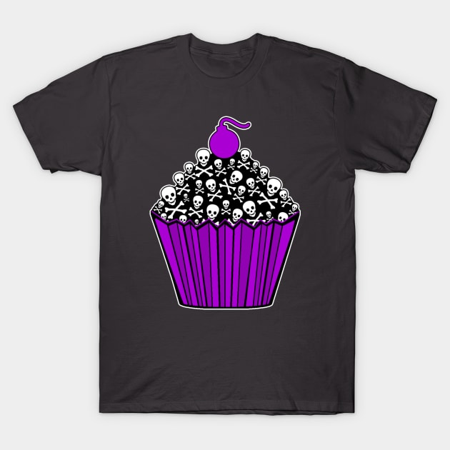 Skull Cupcake T-Shirt by WaywardMuse